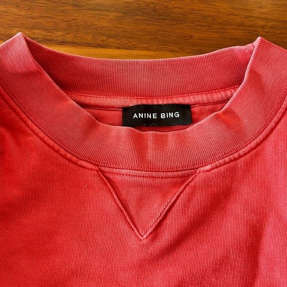 Anine Bing Jaci Sport Red Sweatshirt - Picture 4 of 9